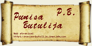 Puniša Butulija vizit kartica